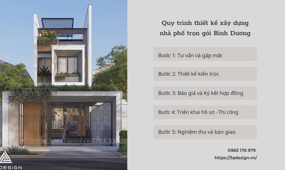 Thiết kế xây dựng nhà phố trọn gói Bình Dương