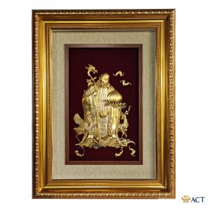 Quà tặng tranh Ông Thọ dát vàng 24k ACT GOLD ISO 9001:2015 (Mẫu 1)