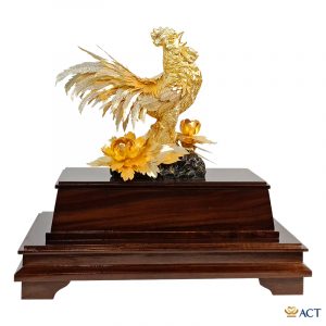 Quà tặng Gà Vàng Đại Cát dát vàng 24k ACT GOLD ISO 9001:2015(Mẫu 1)
