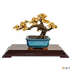 Quà tặng Chậu Mai Ngũ Phúc dát vàng 24k ACT GOLD ISO 9001:2015