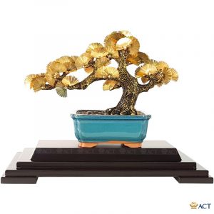 Quà tặng Tùng La Hán dát vàng 24k ACT GOLD ISO 9001:2015(Mẫu 2)