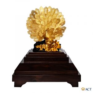 Quà tặng Chim Công dát vàng 24k ACT GOLD ISO 9001:2015(Mẫu 4)