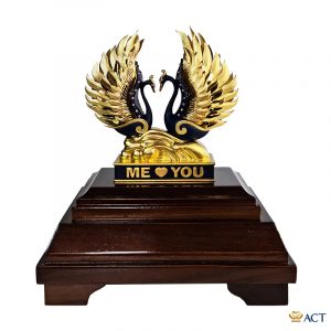 Quà tặng Đôi Thiên Nga dát vàng 24k ACT GOLD ISO 9001:2015(Mẫu 2)