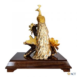 Quà tặng Giá Đựng Rượu Chim Công dát vàng 24k ACT GOLD ISO 9001:2015