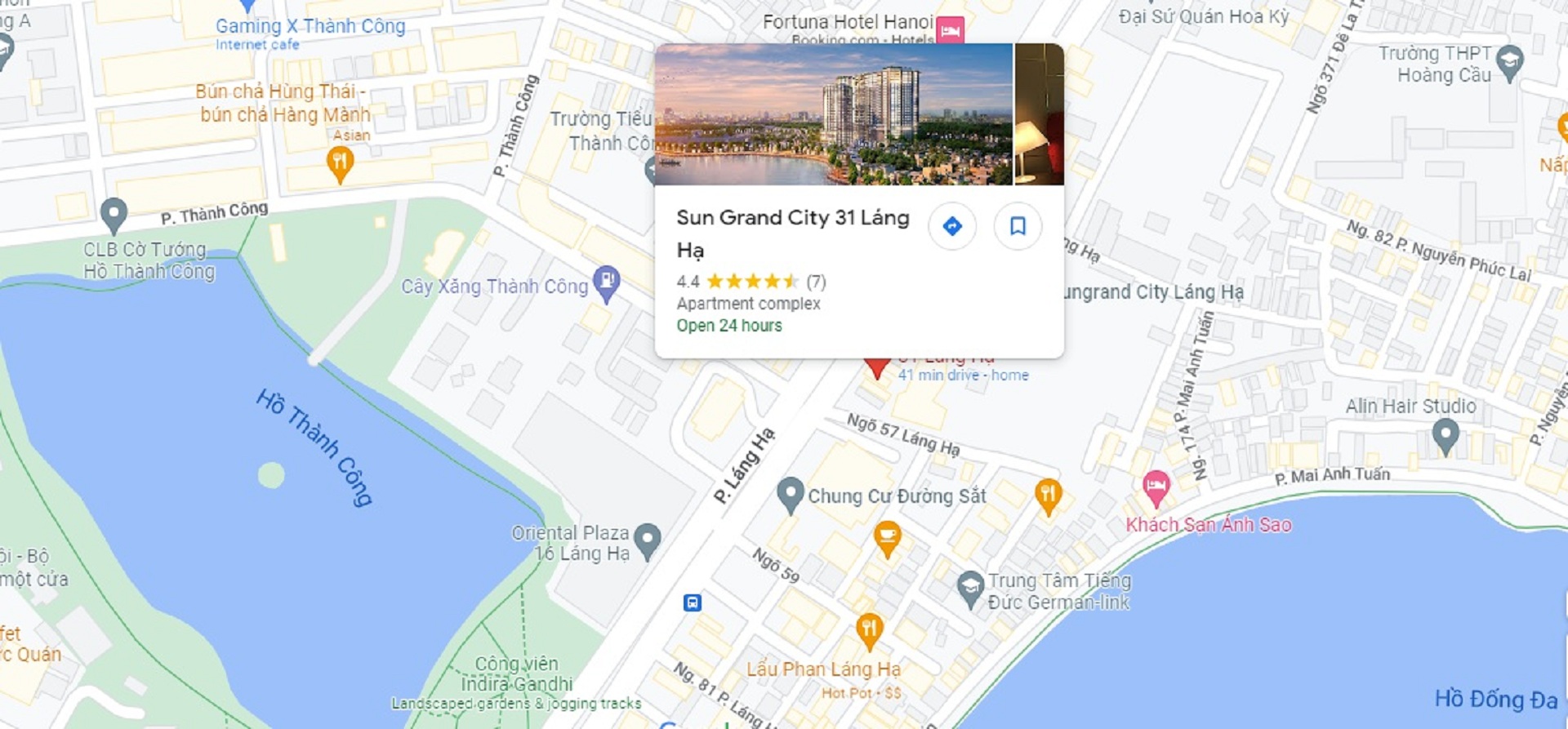 Vị trí Sun Grand City 31 Láng Hạ Residences