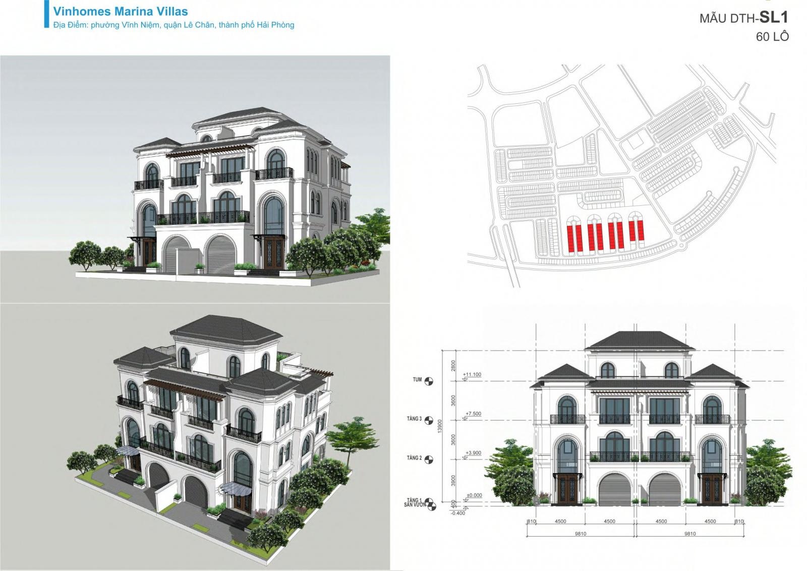 Mb biệt thự song lập Vinhomes Marina