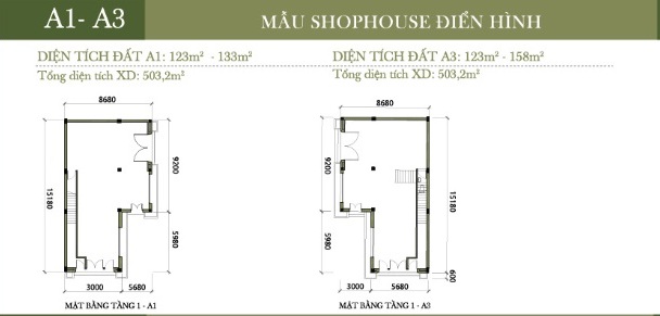 Mặt bằng chi tiết shophouse Vinh-1