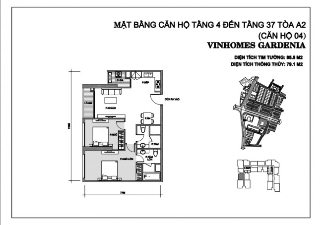 Căn hộ 02PN Vinhomes Gardenia