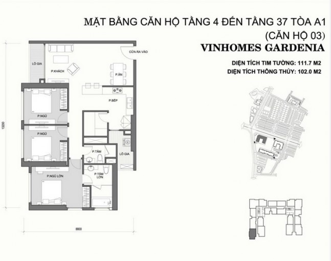 Vinhomes Gardenia cĂN HỘ 03pn