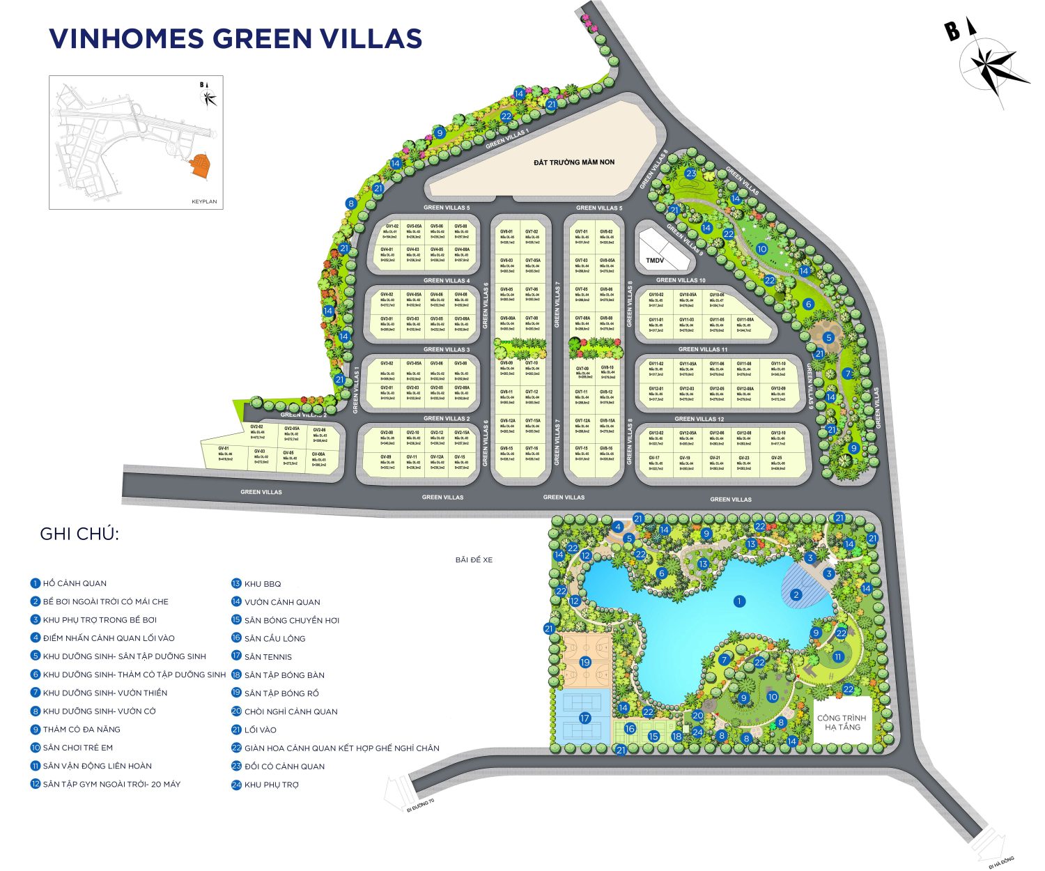 MB tổng thể Vinhomes Green Villas