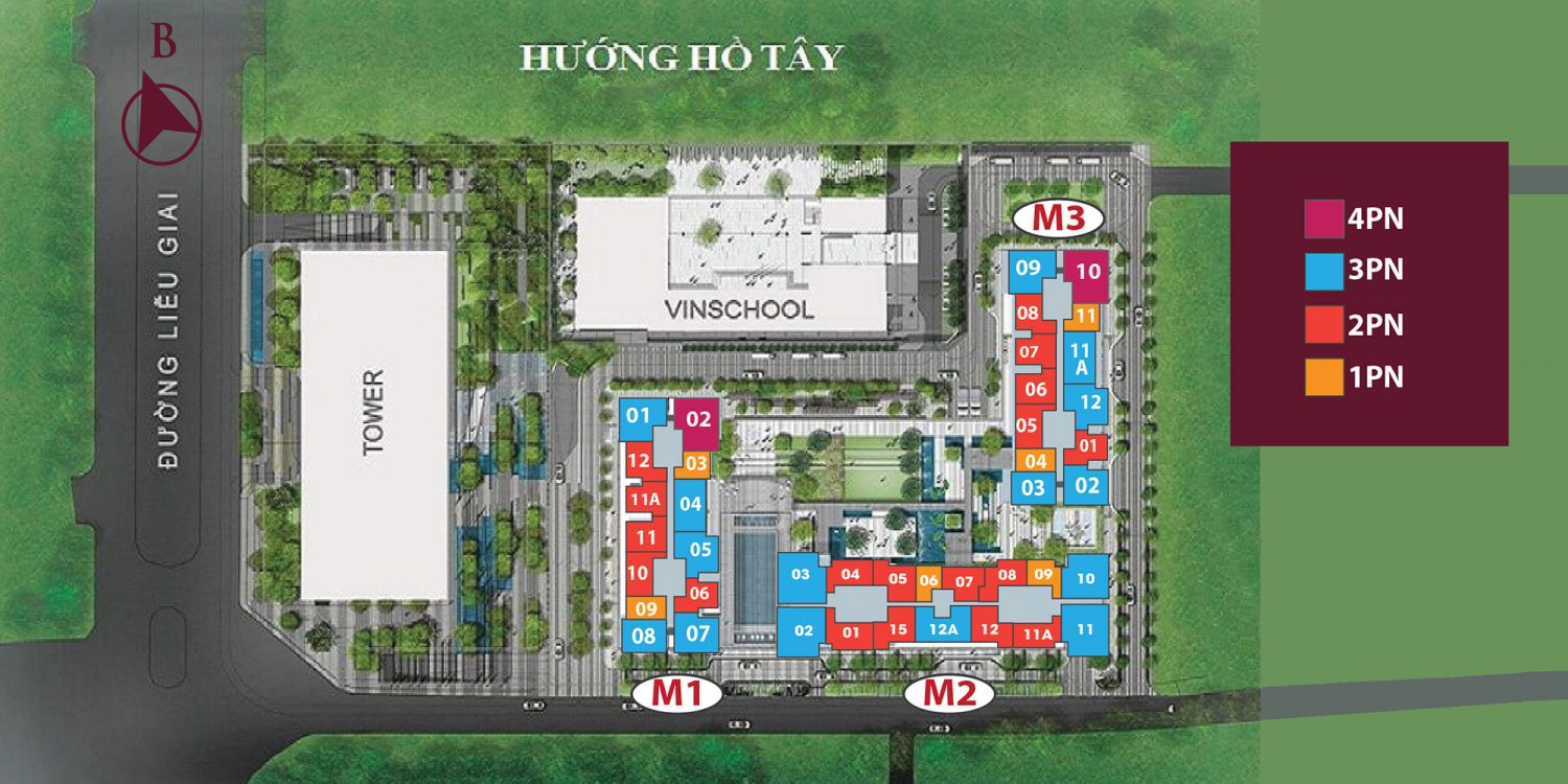 MB tổng thể dự án Vinhomes Metropolis Liễu Giai