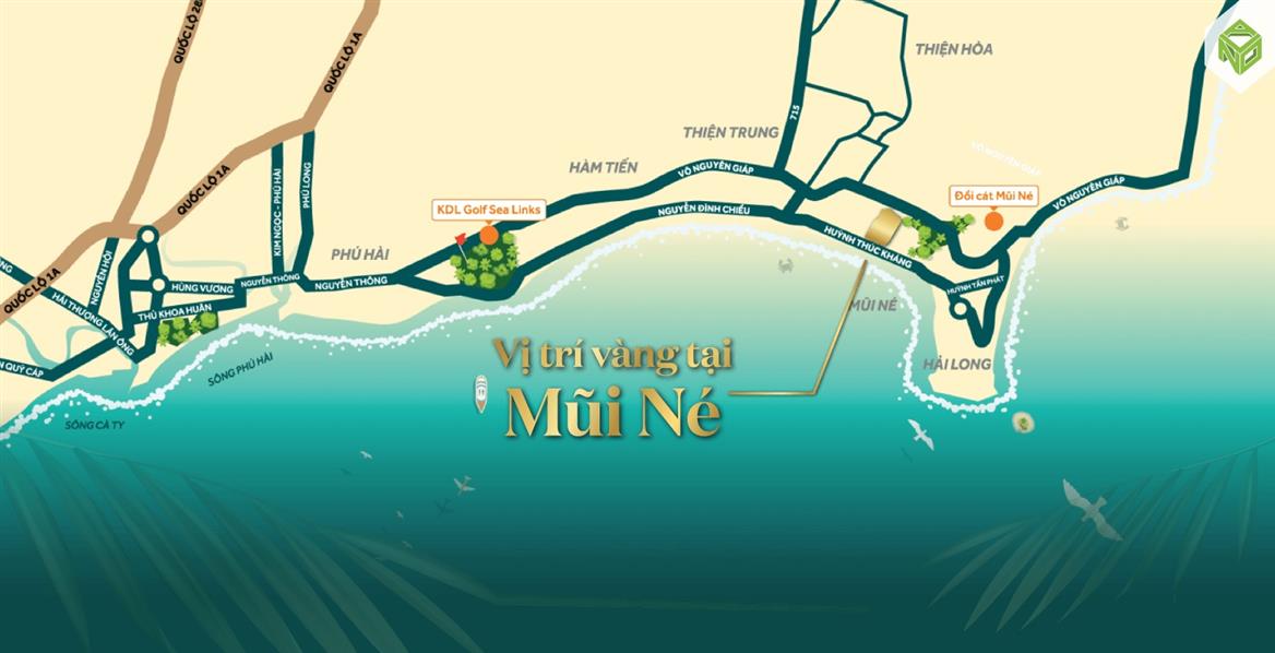 vị trí toạ lạc đắc địa Centara Mirage Resort Mui Ne