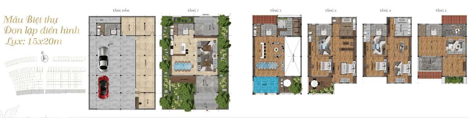 Mặt bằng biệt thự Sunshine Wonder Villas