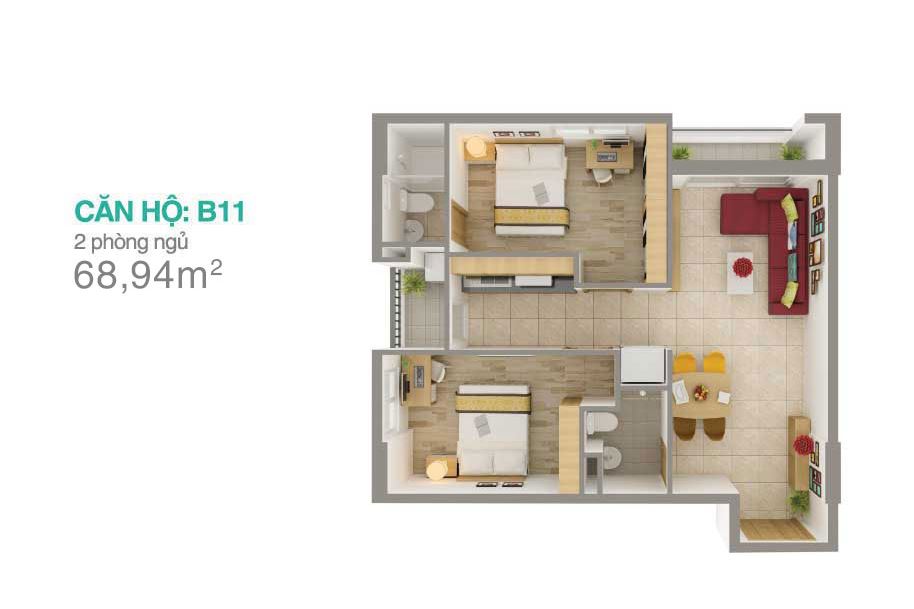 mặt bằng Melody Residences-2