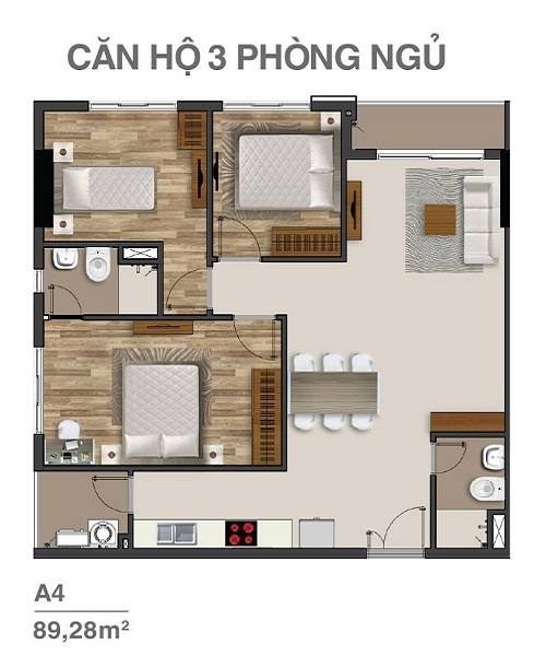 mặt bằng căn hộ Moonlight Residences -3