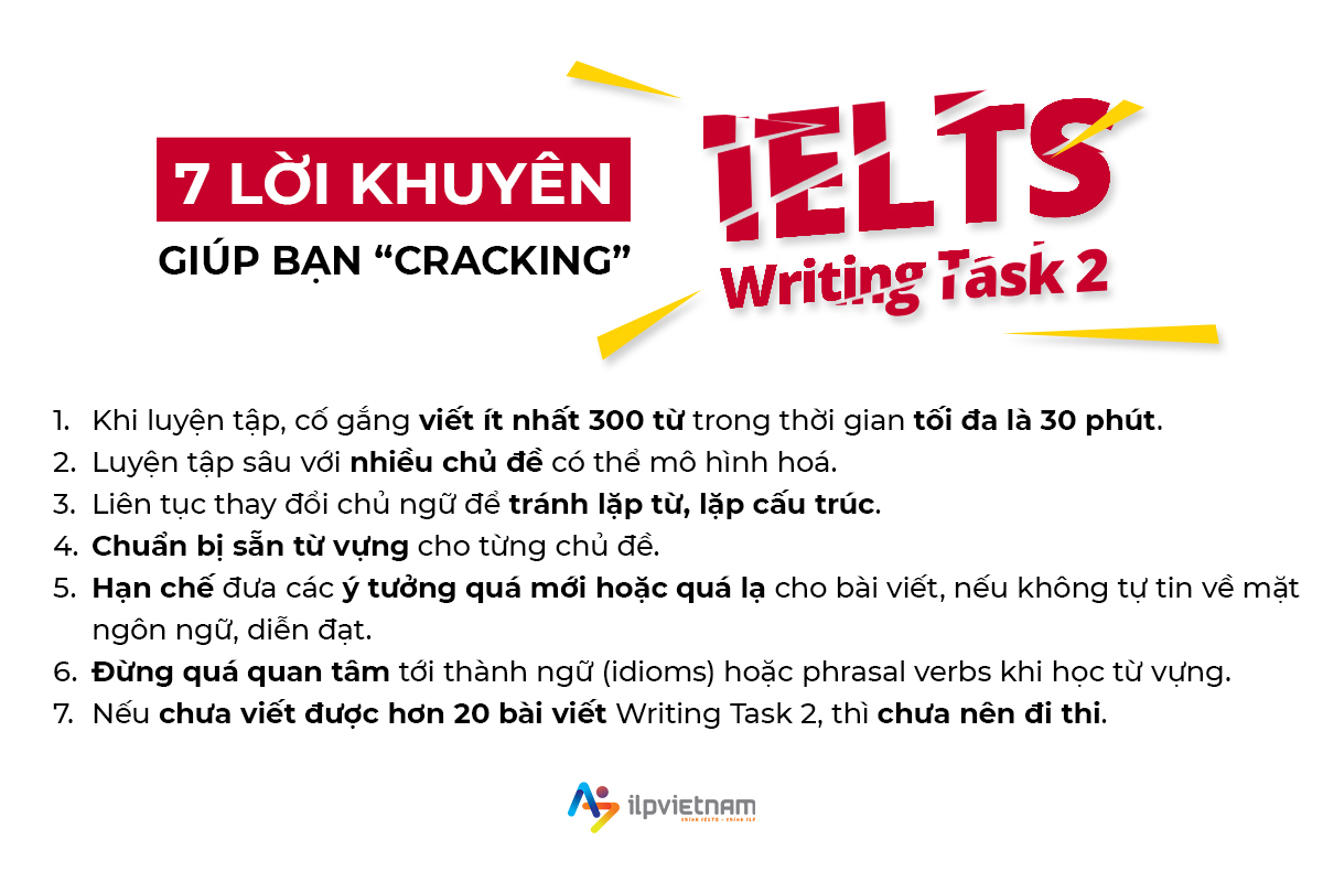 7 lời khuyên giúp bạn làm tốt IELTS Writing Task 2