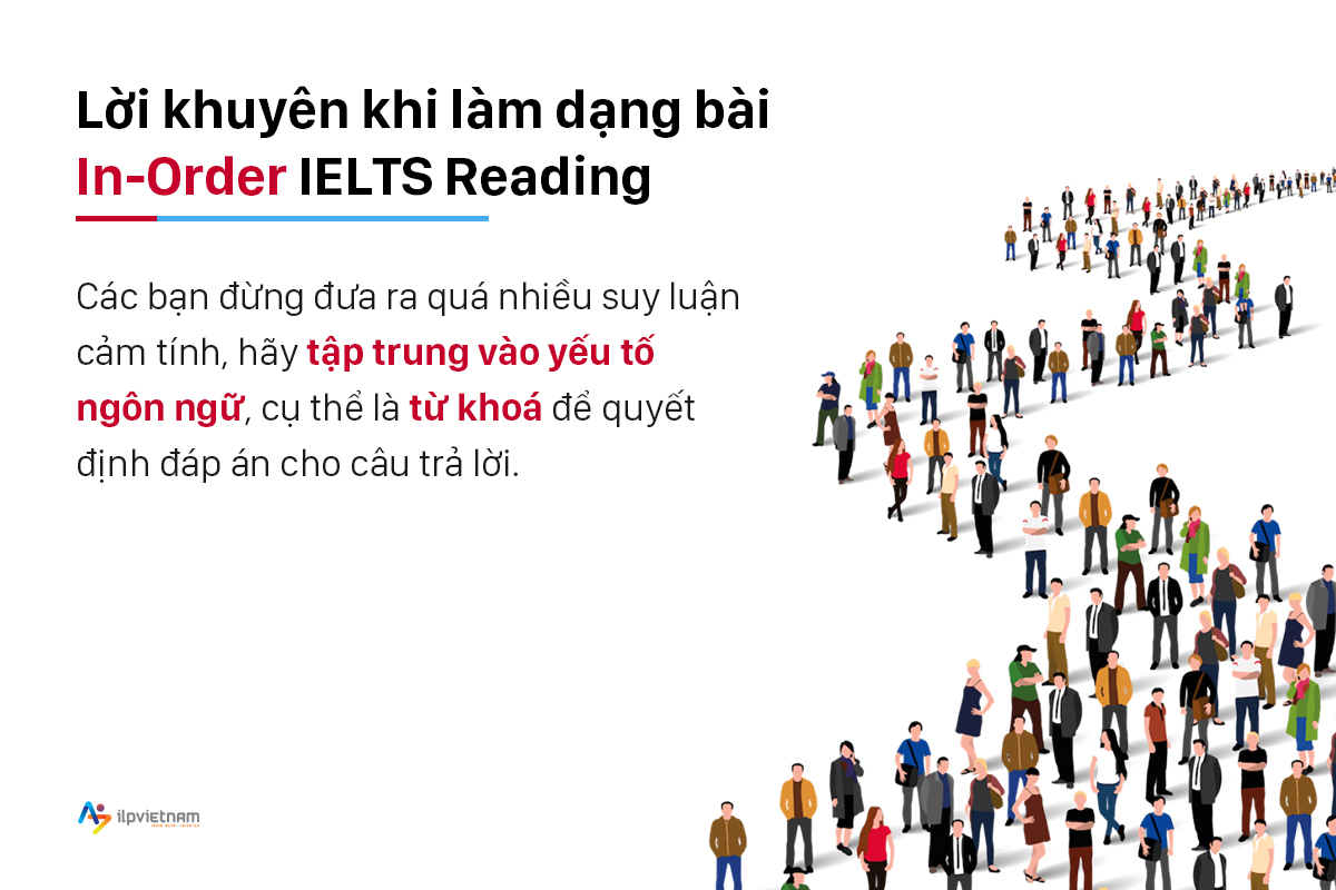 cách làm bài reading ielts dạng câu hỏi in-order