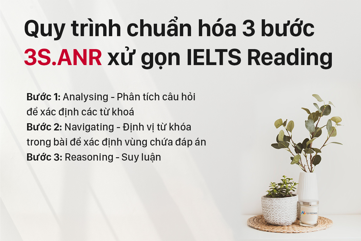 cách làm ielts reading - quy trình 3 bước