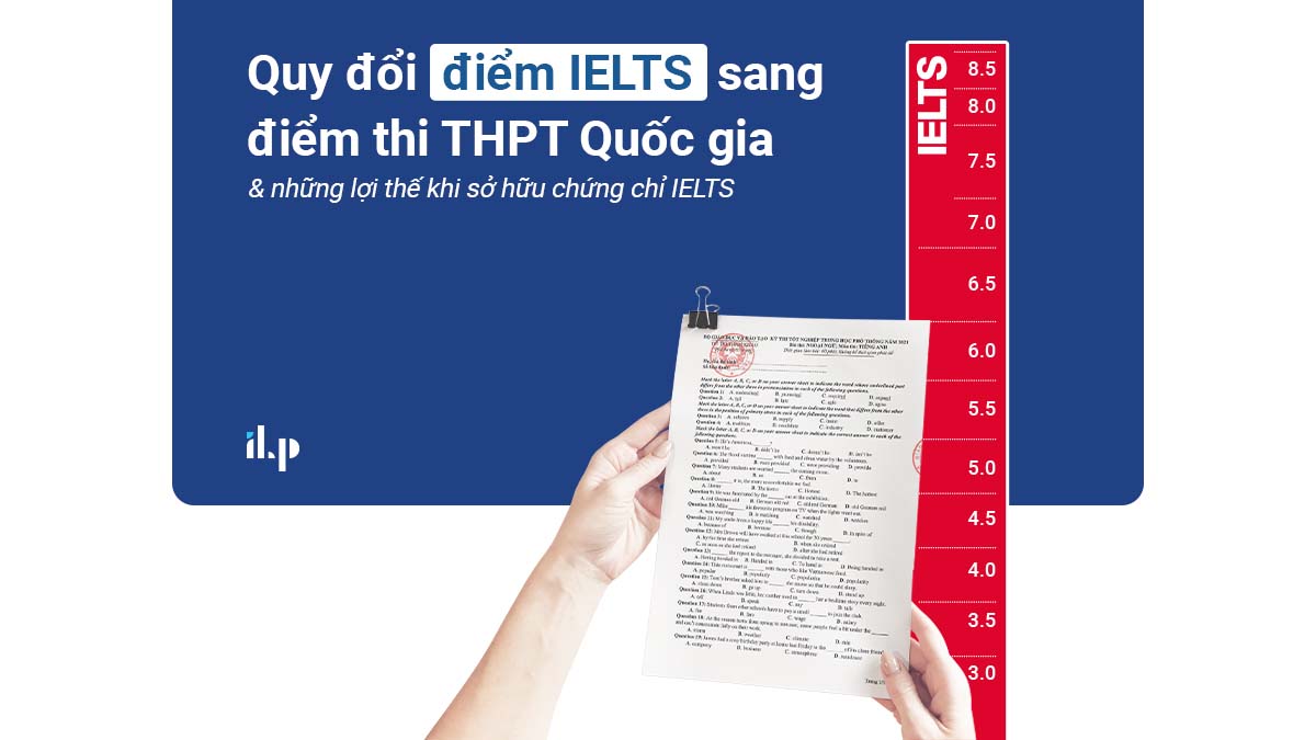 QUY ĐỔI ĐIỂM IELTS SANG ĐIỂM THI THPT QUỐC GIA 2022 VÀ NHỮNG LỢI THẾ KHI SỞ HỮU CHỨNG CHỈ IELTS