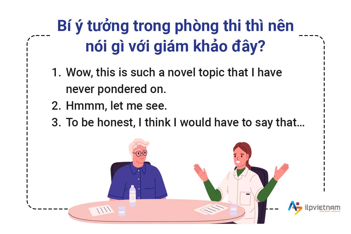 bí ý tưởng trong ielts speaking