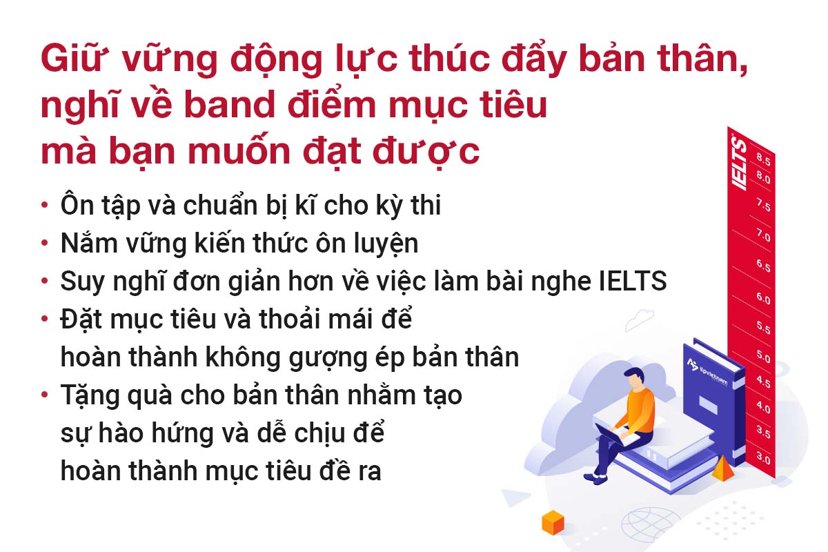 giữ vững động lực để tăng sự tập trung khi nghe