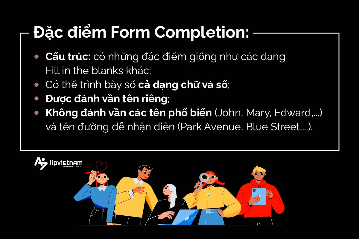 đặc điểm dạng form completion