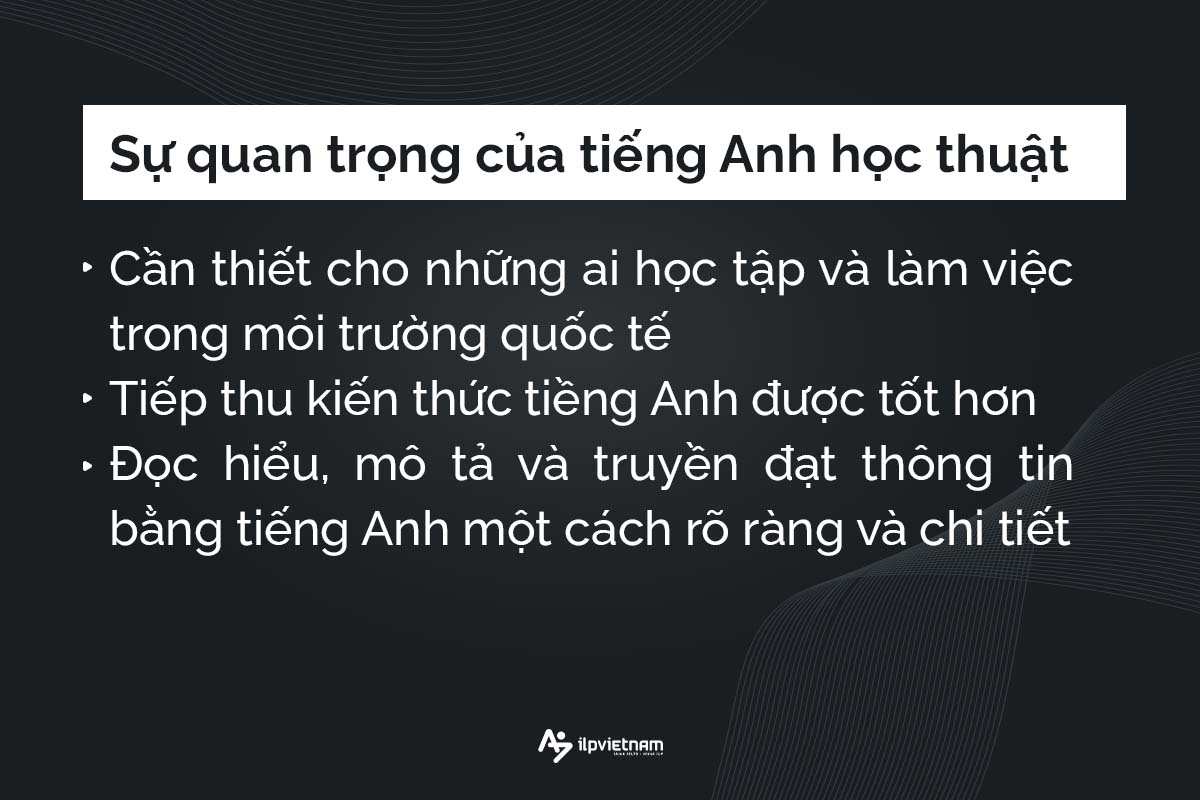 vai trò của tiếng anh học thuật