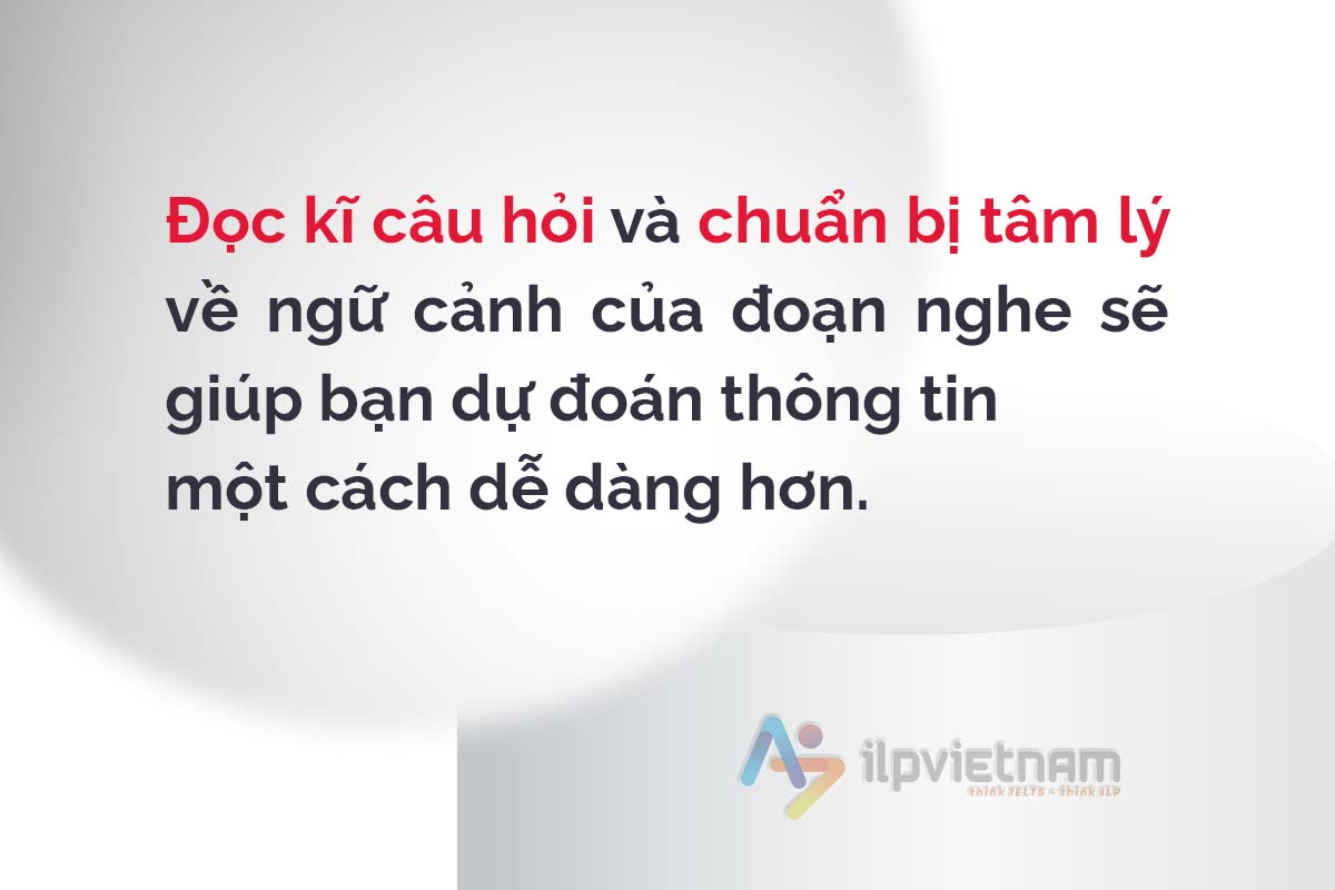 tips làm ielts listening - đọc kỹ câu trả lời 