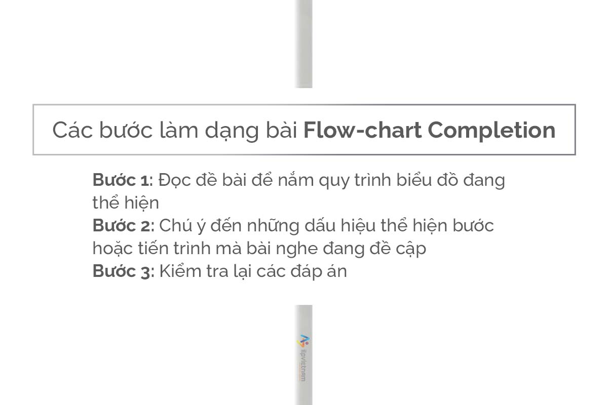 các bước làm dạng flow-chart completion