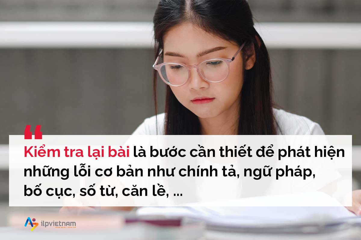 kiểm tra lại bài khi viết essay