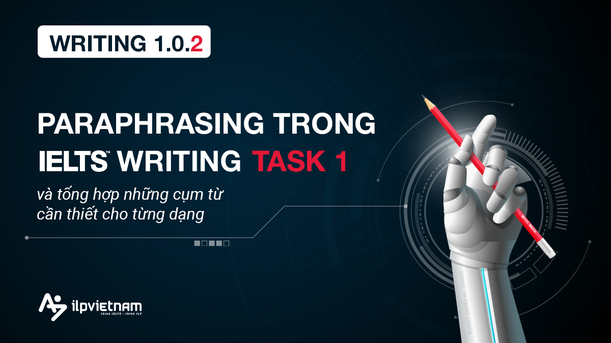 WRITING 1.0.2 – PARAPHRASING TRONG IELTS WRITING TASK 1 & TỔNG HỢP CÁC CỤM TỪ DÙNG CHO TỪNG DẠNG