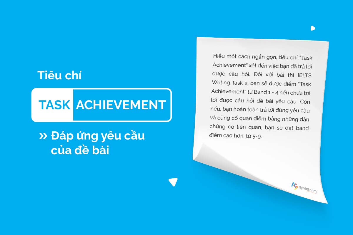 tiêu chí task achievement trong ielts writing