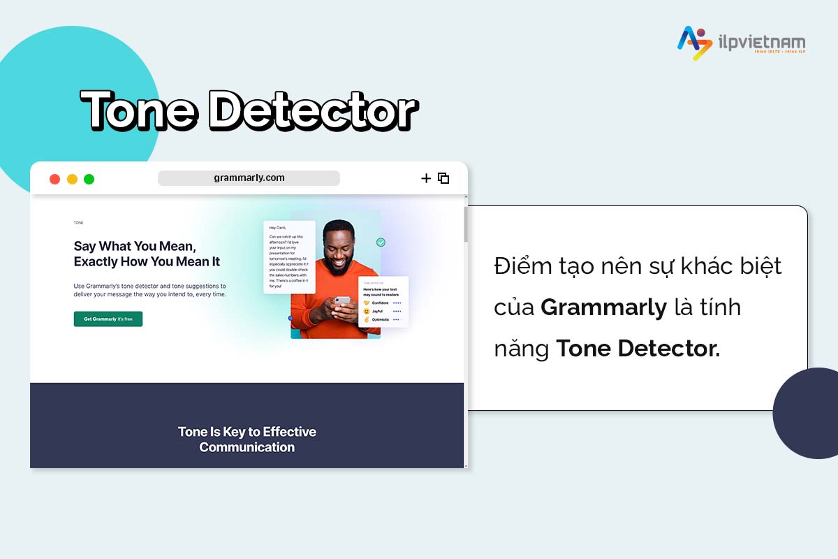 tone detector - viết đoạn văn tiếng anh