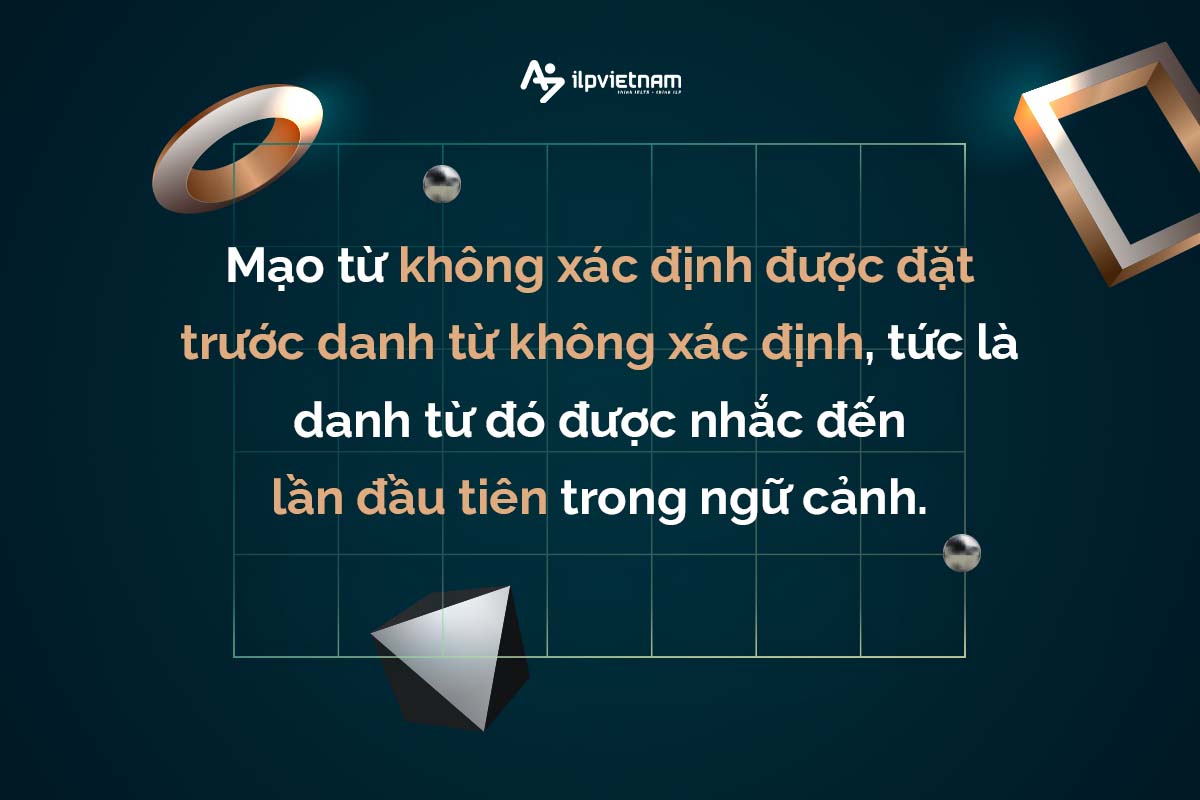 mạo từ trong tiếng anh - mạo từ không xác định