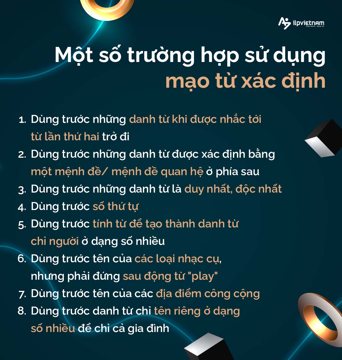 mạo từ trong tiếng anh - mạo từ xác định