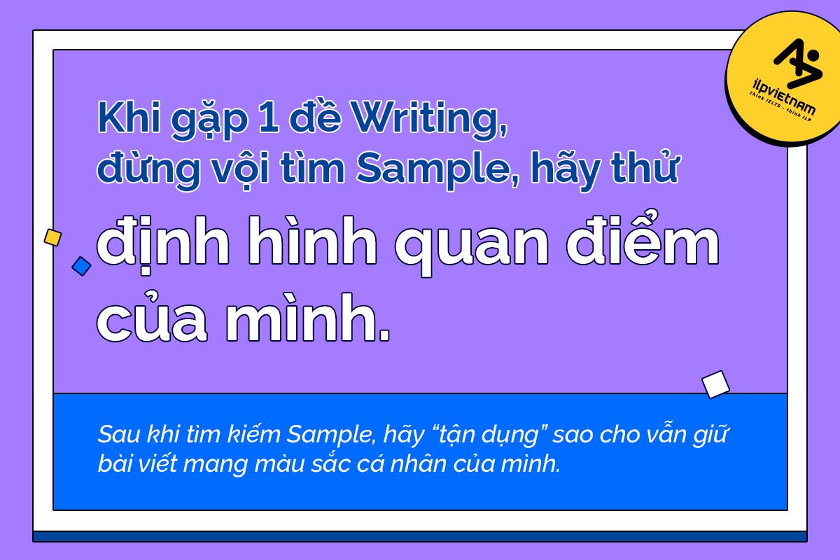 sử dụng writing sample sao cho hiệu quả