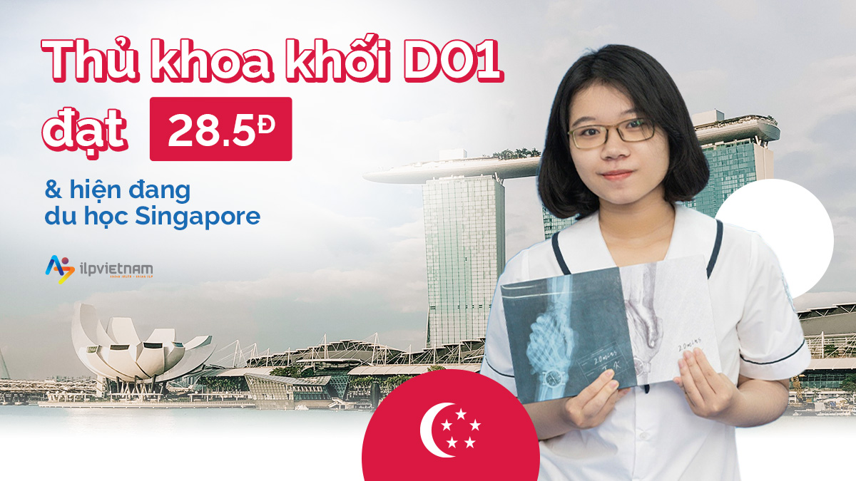 THỦ KHOA KHỐI D01: ĐẠT 28,7 ĐIỂM VÀ HIỆN ĐANG DU HỌC SINGAPORE