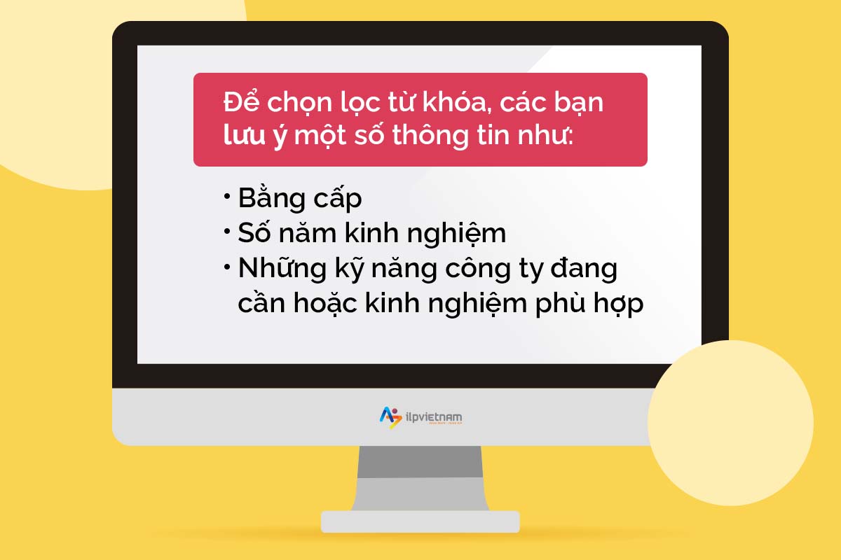 chọn lọc từ khóa khi viết thư xin việc