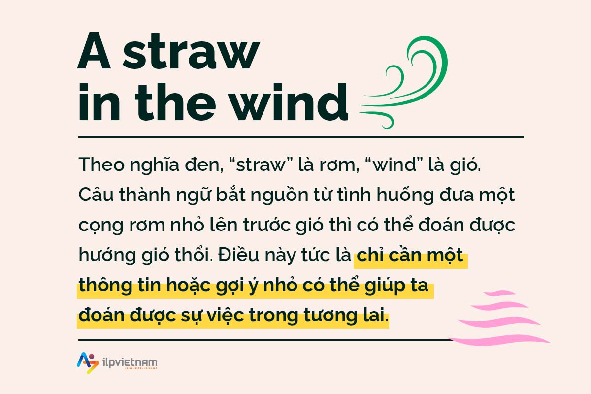 a straw in the wind - idioms về knowledge