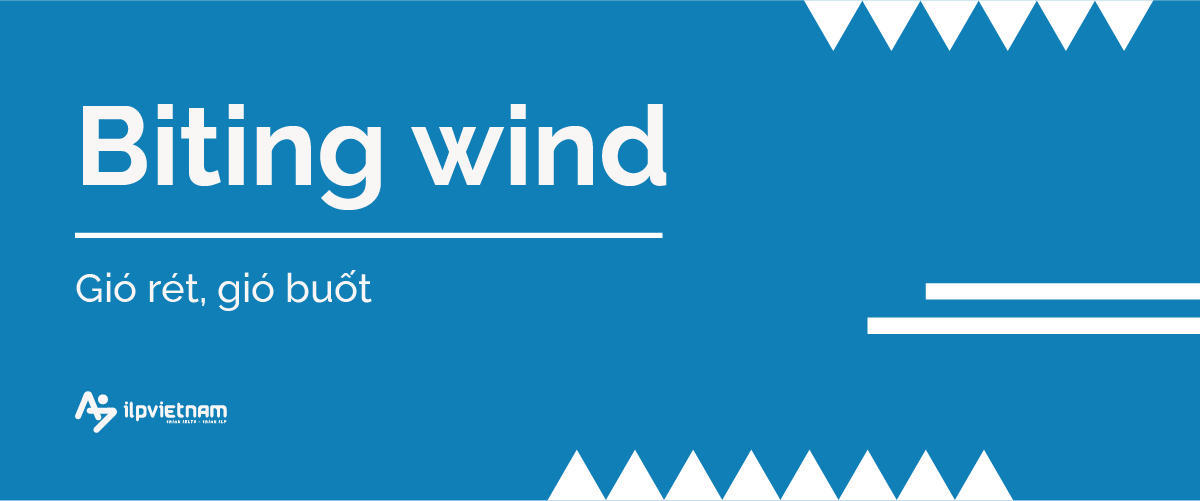 biting wind - collocations chủ đề thời tiết