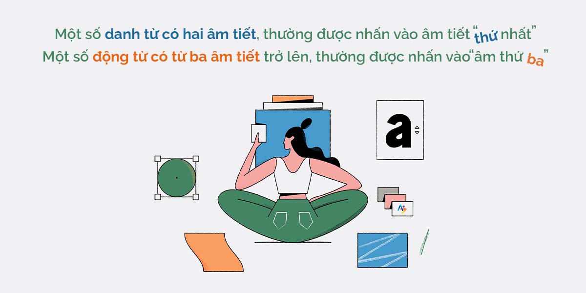 ví dụ về nhấn âm -luyện nói tiếng anh