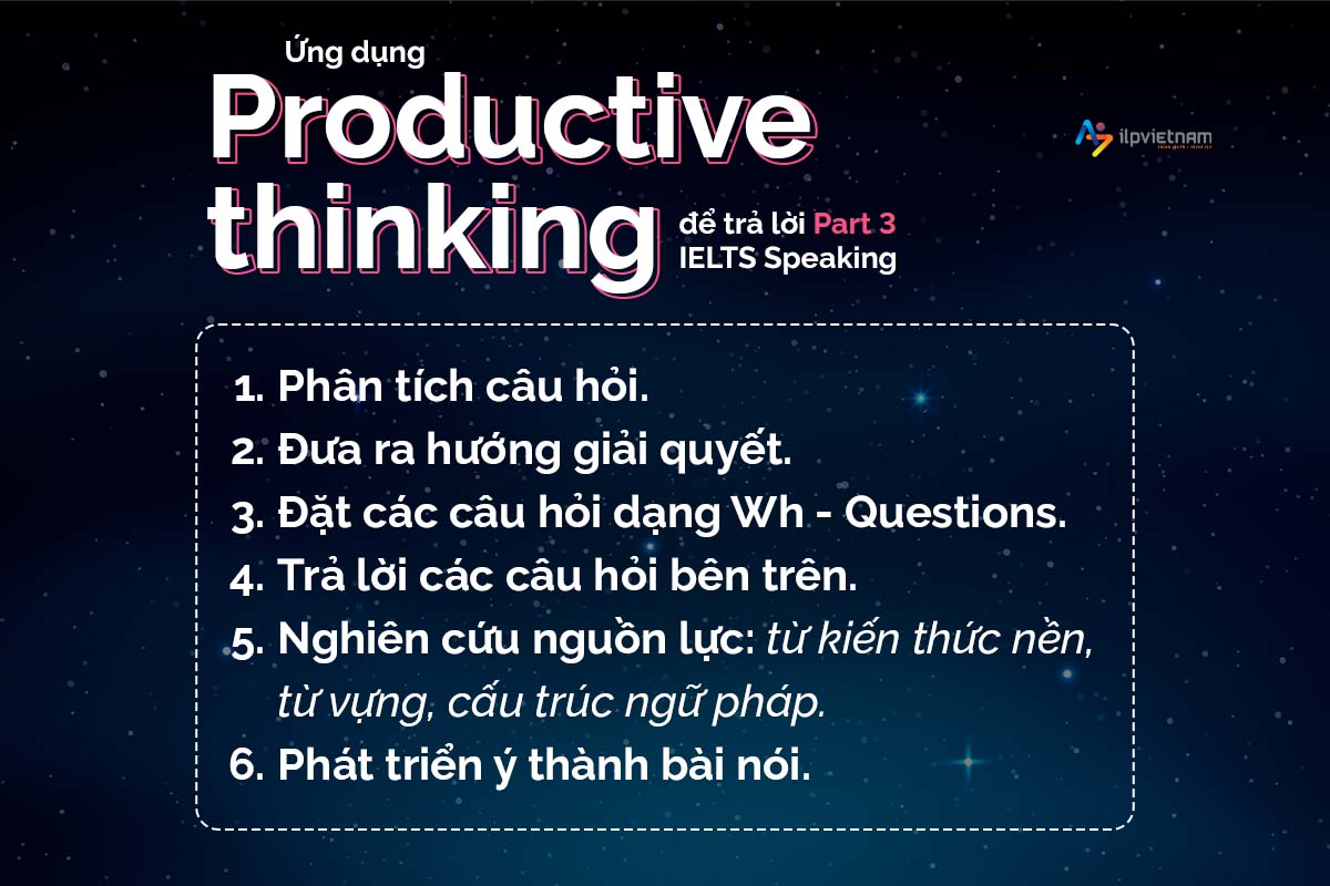 Ứng dụng Productive thinking để trả lời các dạng câu hỏi Speaking Part 3