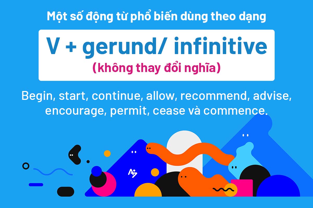 các dạng động từ - ving/ v infinitive nghĩa không đổi