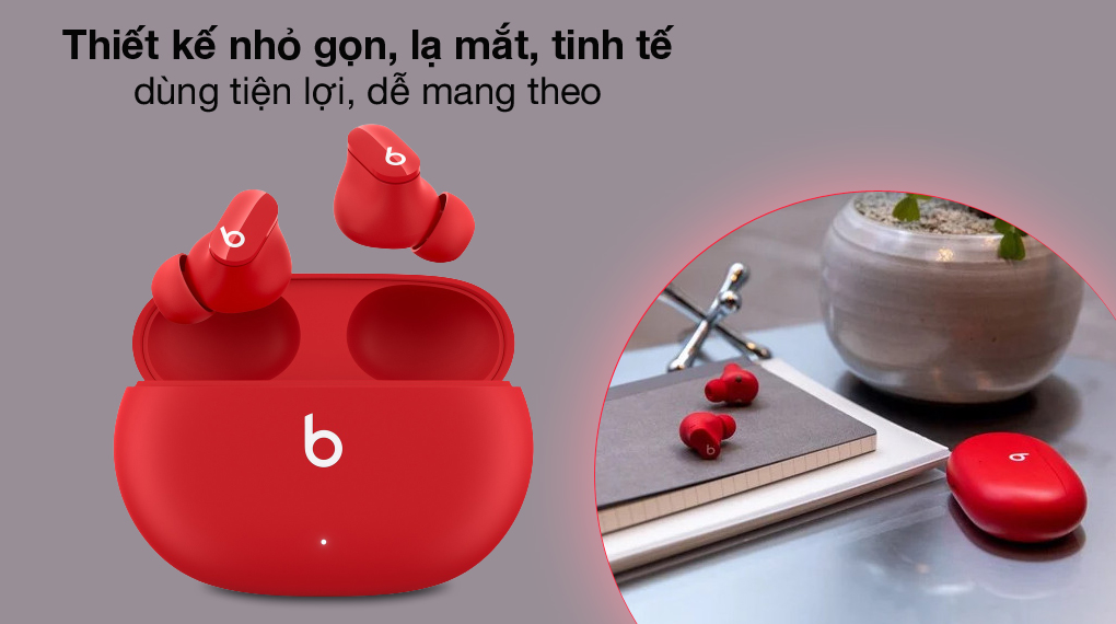 Nhỏ gọn, trẻ trung - Beats Studio Buds MJ503 Đỏ