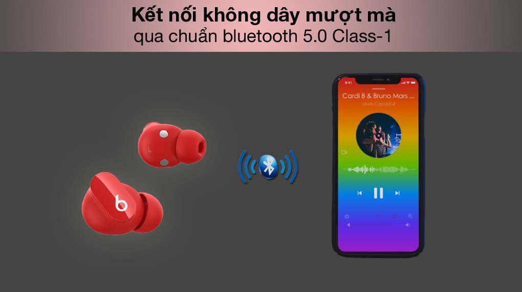 Kết nối Bluetooth - Beats Studio Buds MJ503 Đỏ Kết nối Bluetooth - Beats Studio Buds MJ503 Đỏ