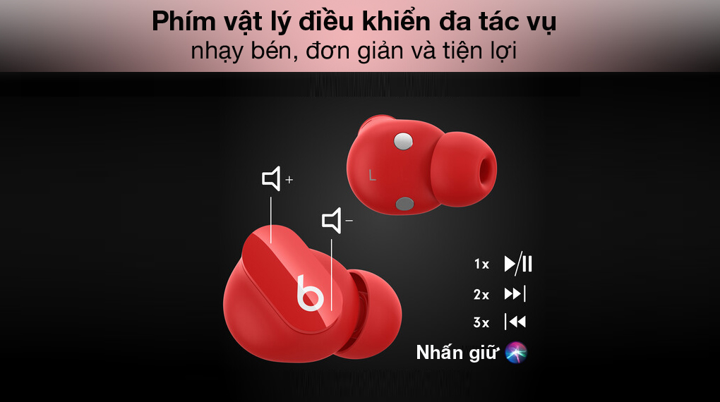 Điều khiển - Beats Studio Buds MJ503 Đỏ Điều khiển - Beats Studio Buds MJ503 Đỏ
