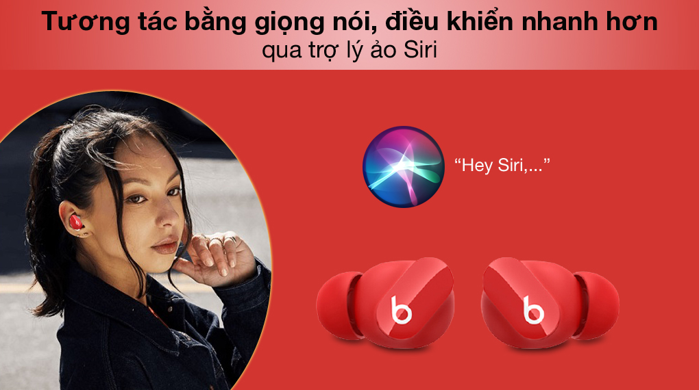 Siri - Beats Studio Buds MJ503 Đỏ Siri - Beats Studio Buds MJ503 Đỏ