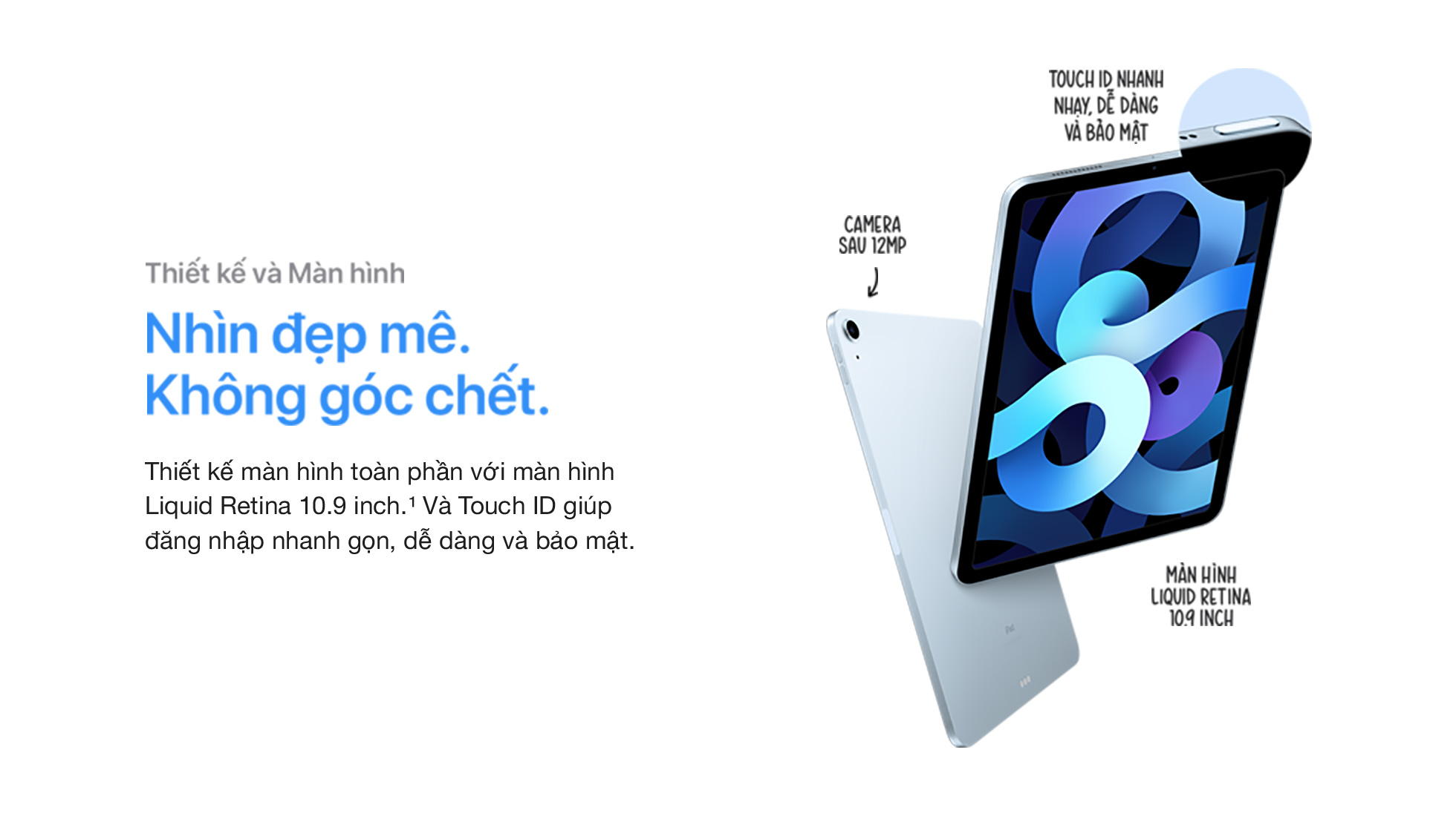 iPad Air 4 10.9 inch 4G 64GB - Thiết kế