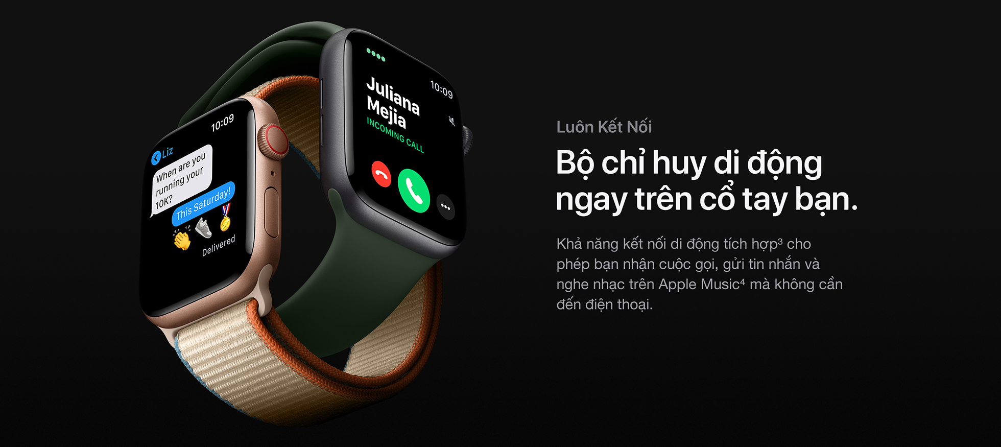 Apple Watch S6 LTE 44mm - Kết nối