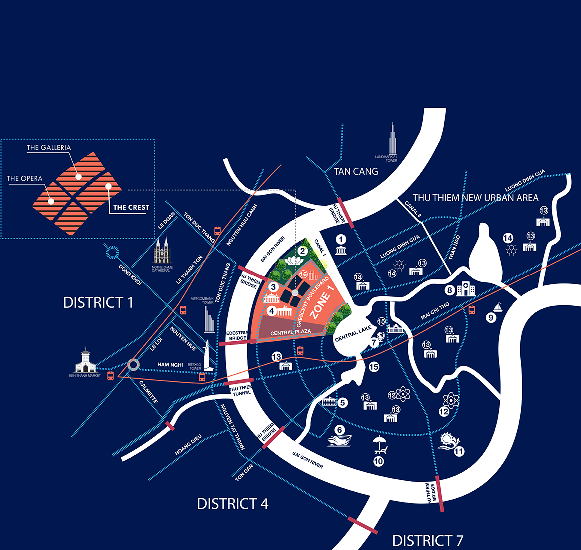 Map THE METROPOLE THỦ THIÊM - Đất xanh Đà Nẵng